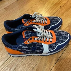 Carolina Herrera Sneakers Size 9 Men Orange Navy Blue